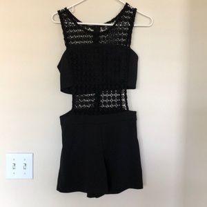 Cute black romper with pockets